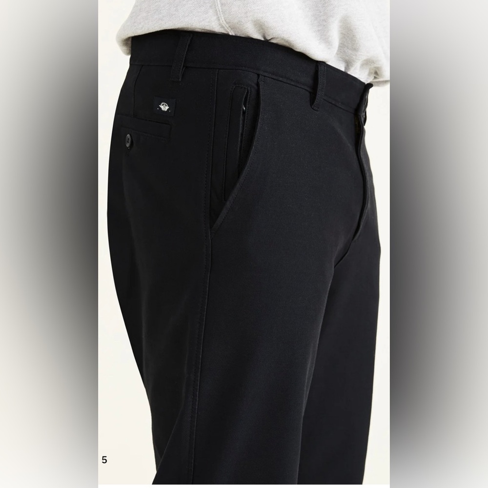 Dockers-Men’s Black Comfort Waist Workday Chinos, Straight Fit. 32W x30… - Picture 4 of 16